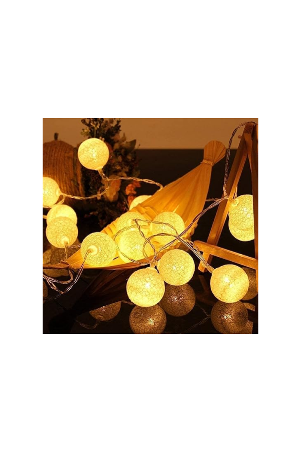 Guirlande lumineuse boules blanches
