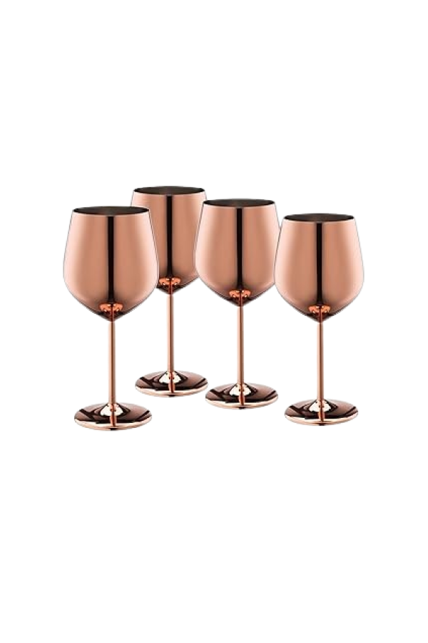 Verres à vin bronze en acier inoxydable – incassable